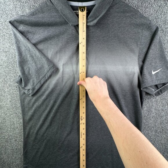 Nike Golf Tour Performance Large Dri-fit Polo Shirt Short Sleeve Gray Fade Adult - Picture 2 of 9